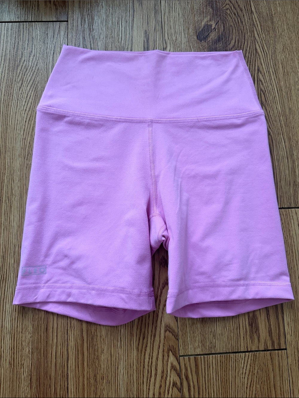 Fleo Pink High-Waist Bike Shorts